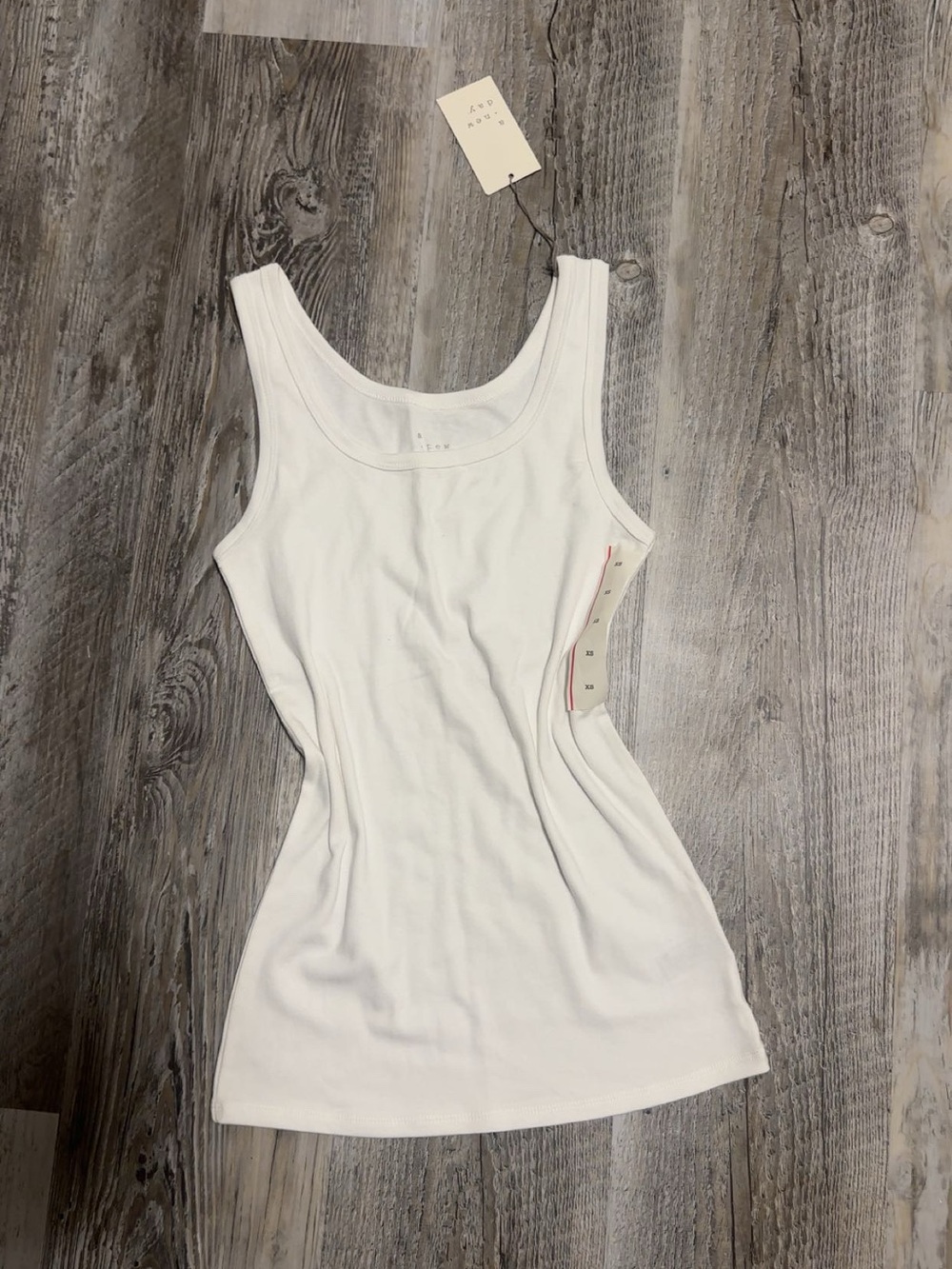a new day White Tank top